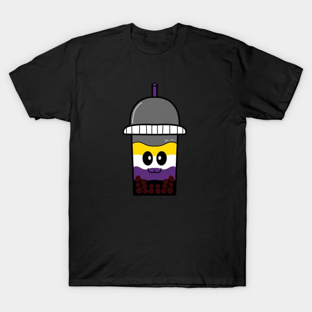 Non-Binary Boba T-Shirt by AlienClownThings